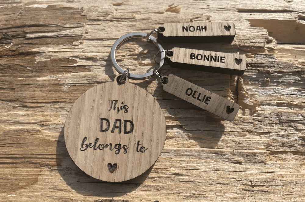 Fathers Day - Personalised True Connection Keyring Set