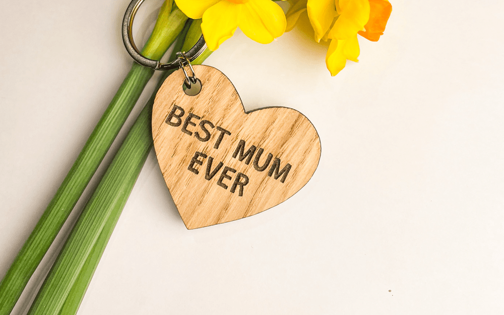 Heart Wooden Keyring