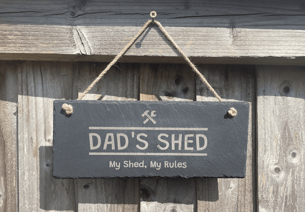 Hanging slate signs
